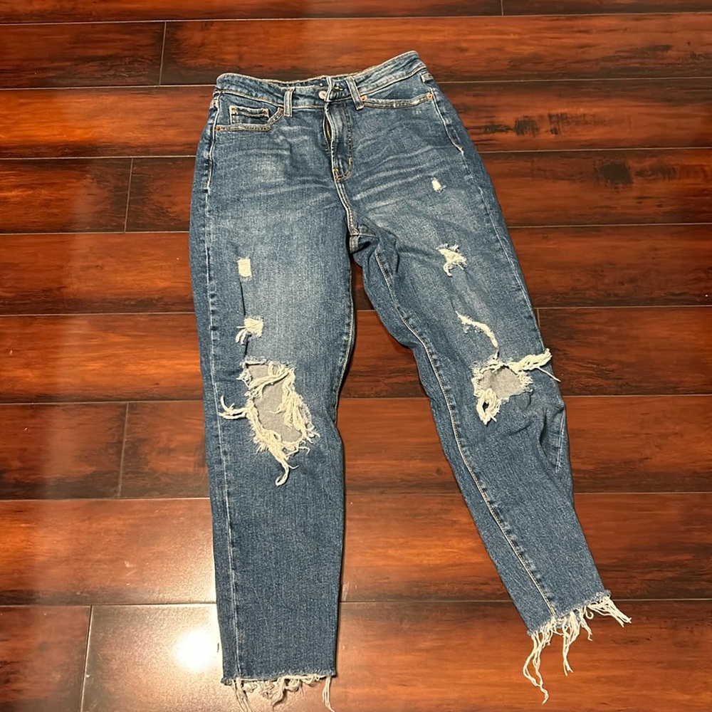 Old navy distressed og straight jeans